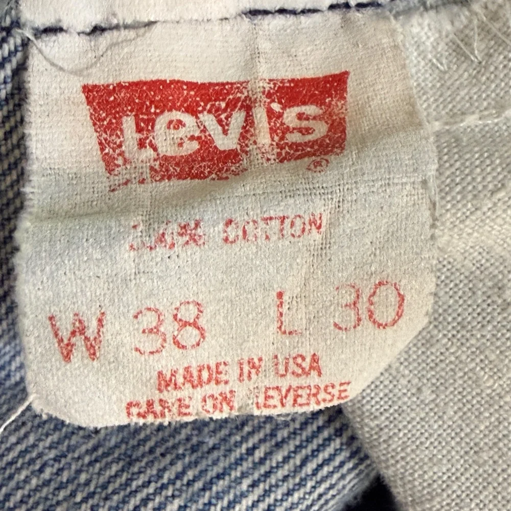 Levi's 505 Orange Tab Jeans 38x30 USA Vintage